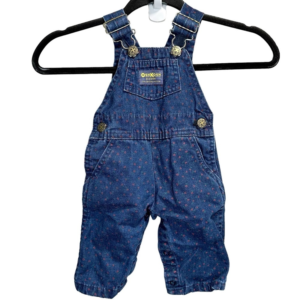 OshKosh B’Gosh Vestback Rose Denim Overalls